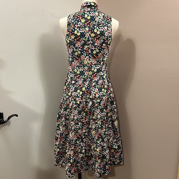 TOMMY Hilfiger Floral Sleeveless Front Button Shirt Midi A-line dress size 2 - Picture 12 of 17